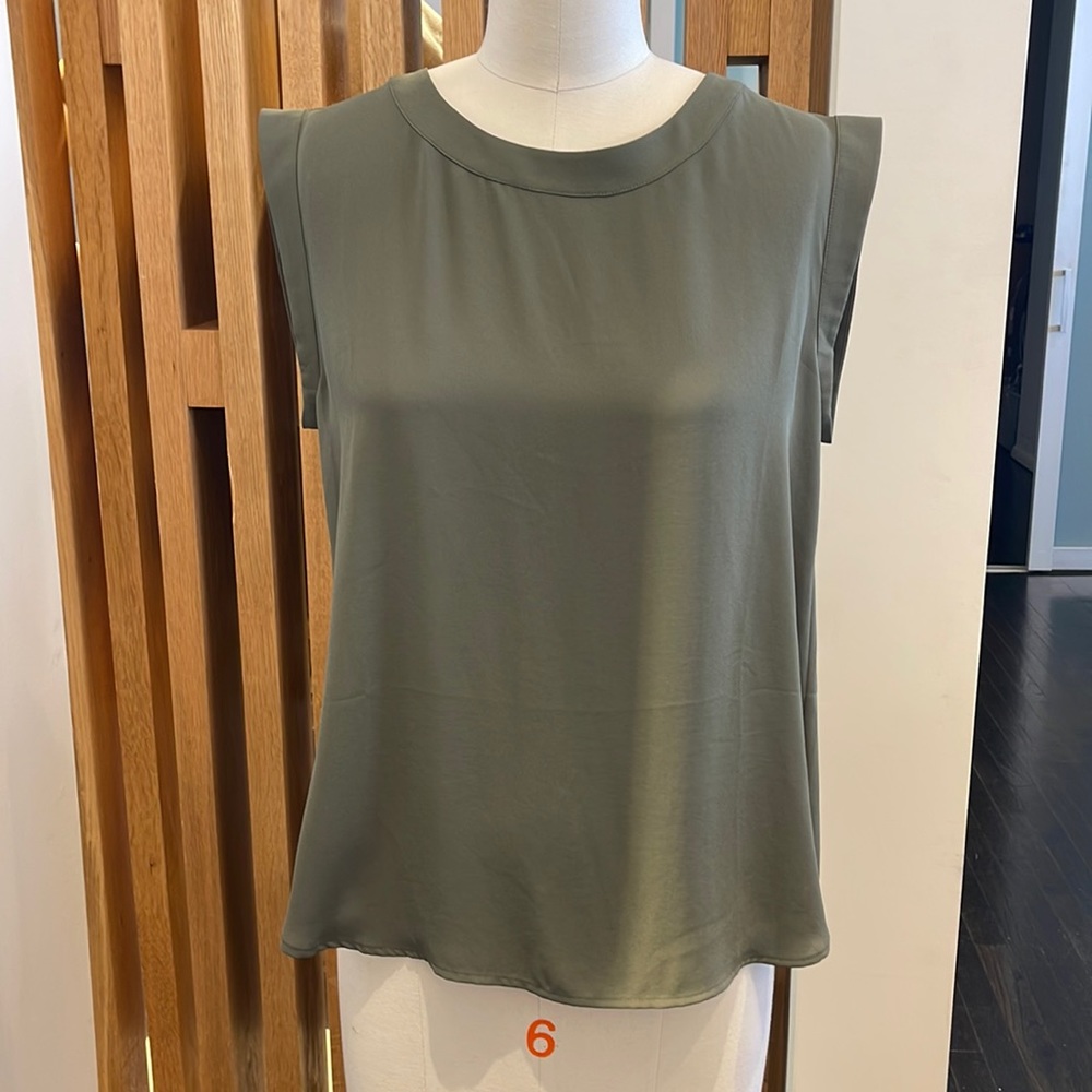 J Crew Olive Green Sleeveless Top - 8 NEW